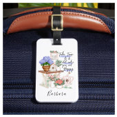 Charming Gardener Floral Vorname Gepäckanhänger