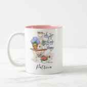 Charming Gardener Floral Vorname Zweifarbige Tasse (Links)