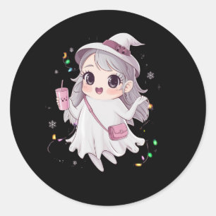 Charming-Geist-Charakter zu Halloween-festiSticker Runder Aufkleber