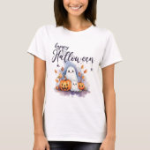 Charming Ghost Pumpkin Spione Halloween T - Shirt (Vorderseite)