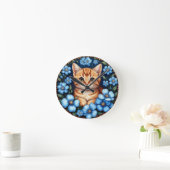 Charming Ginger Cat Runde Wanduhr (Zuhause)