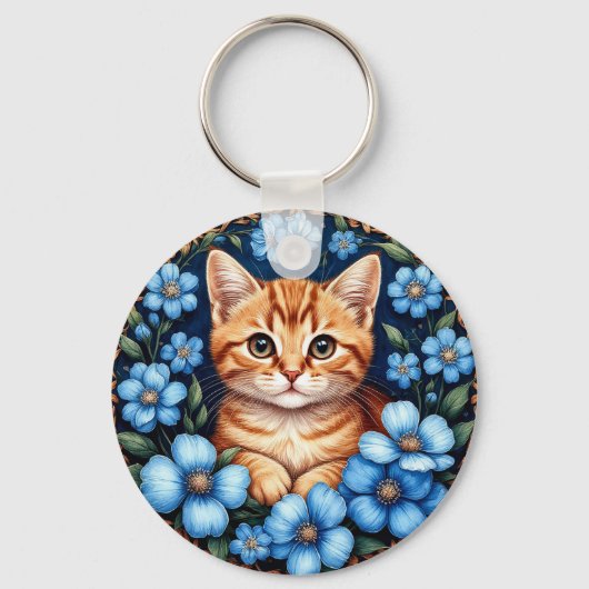 Charming Ginger Cat Schlüsselanhänger (Vorderseite)