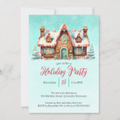 Charming Gingerbrot House Holiday Party Feiertagskarte (Vorderseite)