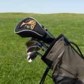 Charming Giraffe Surrounded By Flowers Long Sleeve Golf Headcover (In SItu)