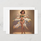 Charming Girl Postkarte (Vorne/Hinten)