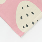 Charming Girly Strawberry Muster Monogram Geschenk Fleecedecke (Ecke)