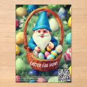 Charming Gnome & Basket Easter Egg Hunt Acryleinladungen (Vorderseite)