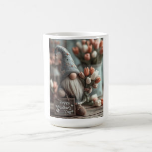 Charming Gnome Holding a "Happy Mother Day" Zeiche Kaffeetasse