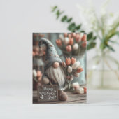 Charming Gnome Holding a "Happy Mother Day" Zeiche Postkarte (Stehend Vorderseite)