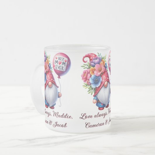 Charming Gnome Magic Personalisiert Mother Day Mattglastasse (Vorderseite Links)