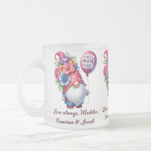Charming Gnome Magic Personalisiert Mother Day Mattglastasse (Links)