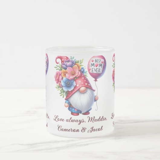 Charming Gnome Magic Personalisiert Mother Day Mattglastasse (Mittel)