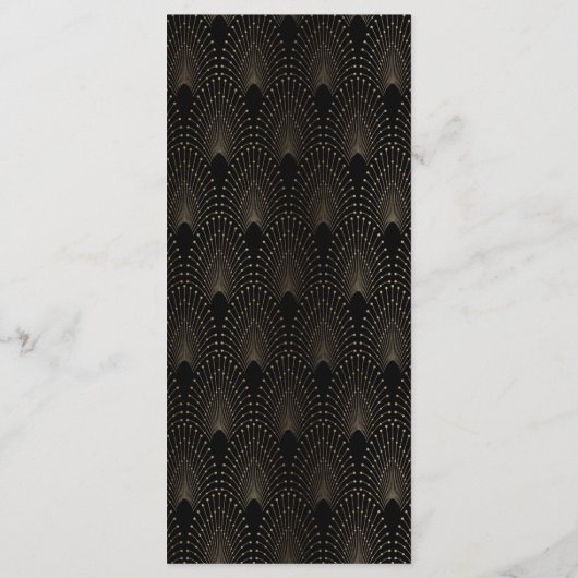 Charming Gold Art Deco Menükarte (Rückseite)