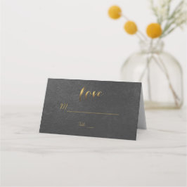 Charming Gold Foil Black Wedding Platzkarte