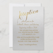 Charming Gold Foil Gray Hochzeit Einladung (Vorderseite)