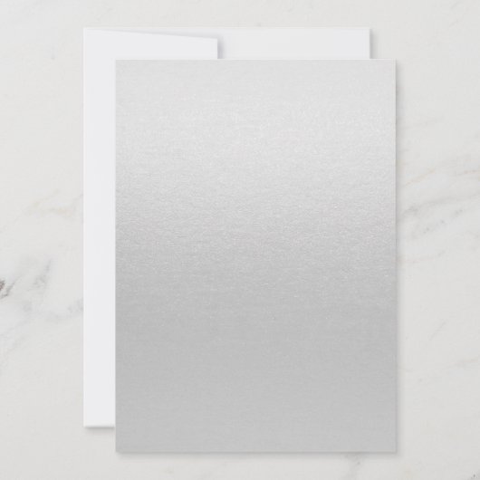 Charming Gold Foil Gray Hochzeit Einladung (Rückseite)