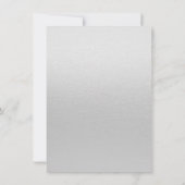 Charming Gold Foil Gray Hochzeitsessen Probe Einladung (Rückseite)