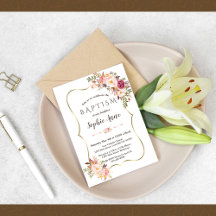 Charming Gold Frame Blush Pink Bläsertaufen