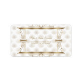 Charming Gold Great Gatsby Art Deco 1920er Hochzei Adressaufkleber (Vorne)