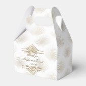 Charming Gold Great Gatsby Art Deco 1920er Hochzei Geschenkschachtel (Rückseite)