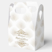 Charming Gold Great Gatsby Art Deco 1920er Hochzei Geschenkschachtel (Geöffnet)