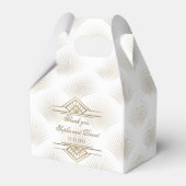 Charming Gold Great Gatsby Art Deco 1920er Hochzei Geschenkschachtel (Vorderseite)