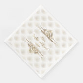 Charming Gold Great Gatsby Art Deco 1920er Hochzei Serviette (Ecke)