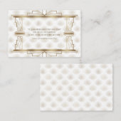 Charming Gold Great Gatsby Art Deco Website der 20 Visitenkarte (Vorne/Hinten)