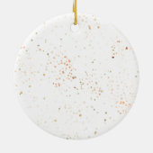 Charming Gold Kariert Bows Jahr Akzent Keramik Ornament (Hinten)