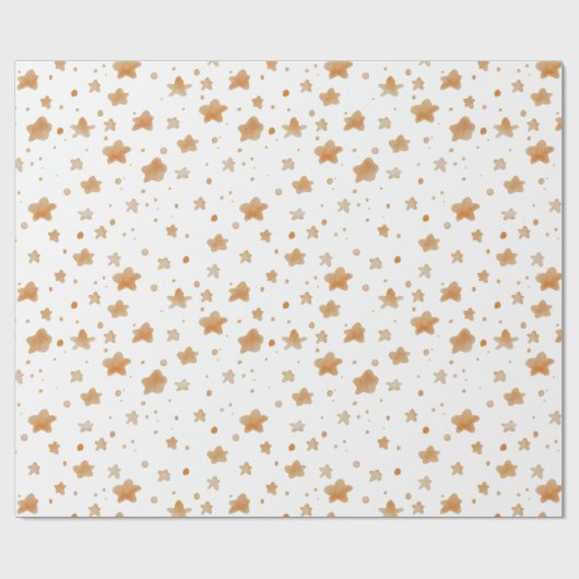 Charming Gold Star Geschenkpapier (Flach)