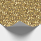 Charming golden-colored pattern  geschenkpapier (Ecke)