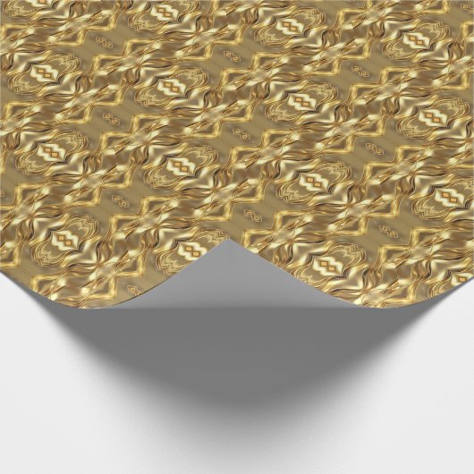 Charming golden-colored pattern  geschenkpapier (Ecke)