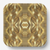 Charming golden-colored pattern  pappteller (Vorderseite)