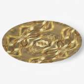 Charming golden-colored pattern  pappteller (Schrägansicht)