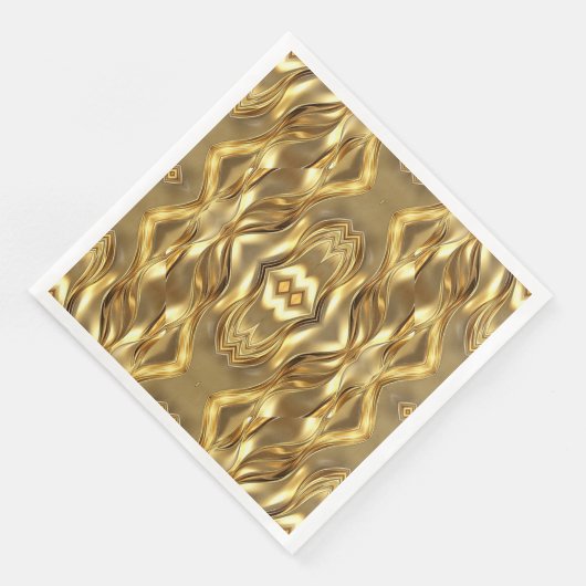 Charming golden-colored pattern serviette (Ecke)