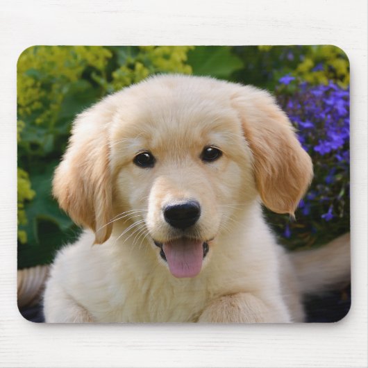 Charming Goldie Dog Puppy Portrait Mousepad (Vorne)