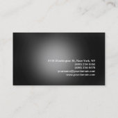 Charming Gray Monogram Consultant Business Card Visitenkarte (Rückseite)