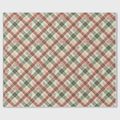 Charming green and red watercolor greenery gift geschenkpapier (Flach)