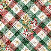 Charming green and red watercolor greenery throw fleecedecke