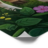 Charming Green Pastoral Bala Krishna mit Calves Poster (Ecke)