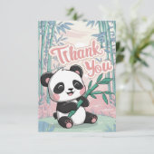 Charming Gruß Panda Dankeskarte (Stehend Vorderseite)