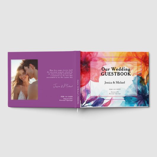 😍 Charming Guestbook Anemone Dreamscape Wedding Gästebuch (Voll)