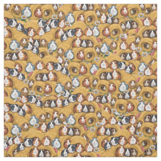 Charming-Guinea Pig Haystack Stoff (Muster)
