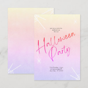 Charming Halloween Handgeschriebenes Party Einladung