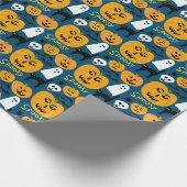 Charming Halloween Pumpkins Spooky Ghost Geschenkpapier (Ecke)
