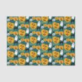 Charming Halloween Pumpkins Spooky Ghost Seidenpapier (Vorderseite)