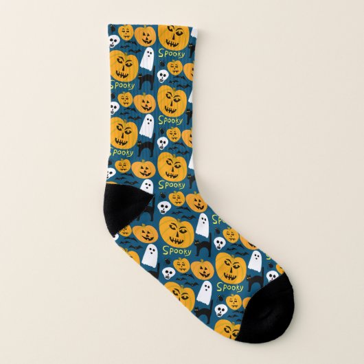 Charming Halloween Pumpkins Spooky Ghost Socken (Links - Innen)