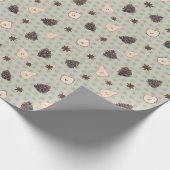 Charming Handmade Ornaments Light Blue Wallpaper Geschenkpapier (Ecke)