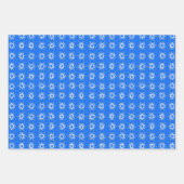 Charming Hanukkah Patterns Stars Sweaters Blue Geschenkpapier Set (Vorderseite)