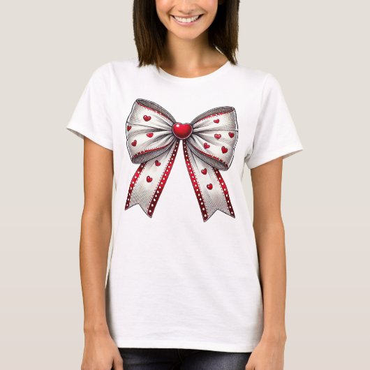 Charming Heart Bow T-Shirt (Vorderseite)